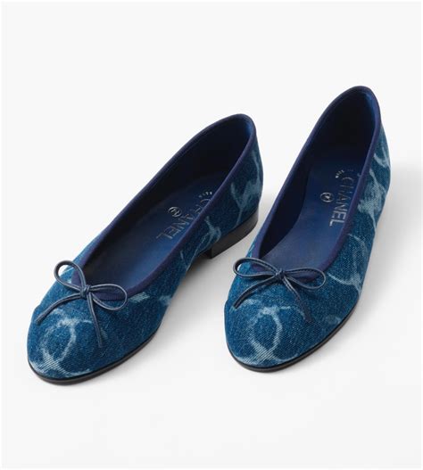 chanel denim ballet flats|chanel flats price.